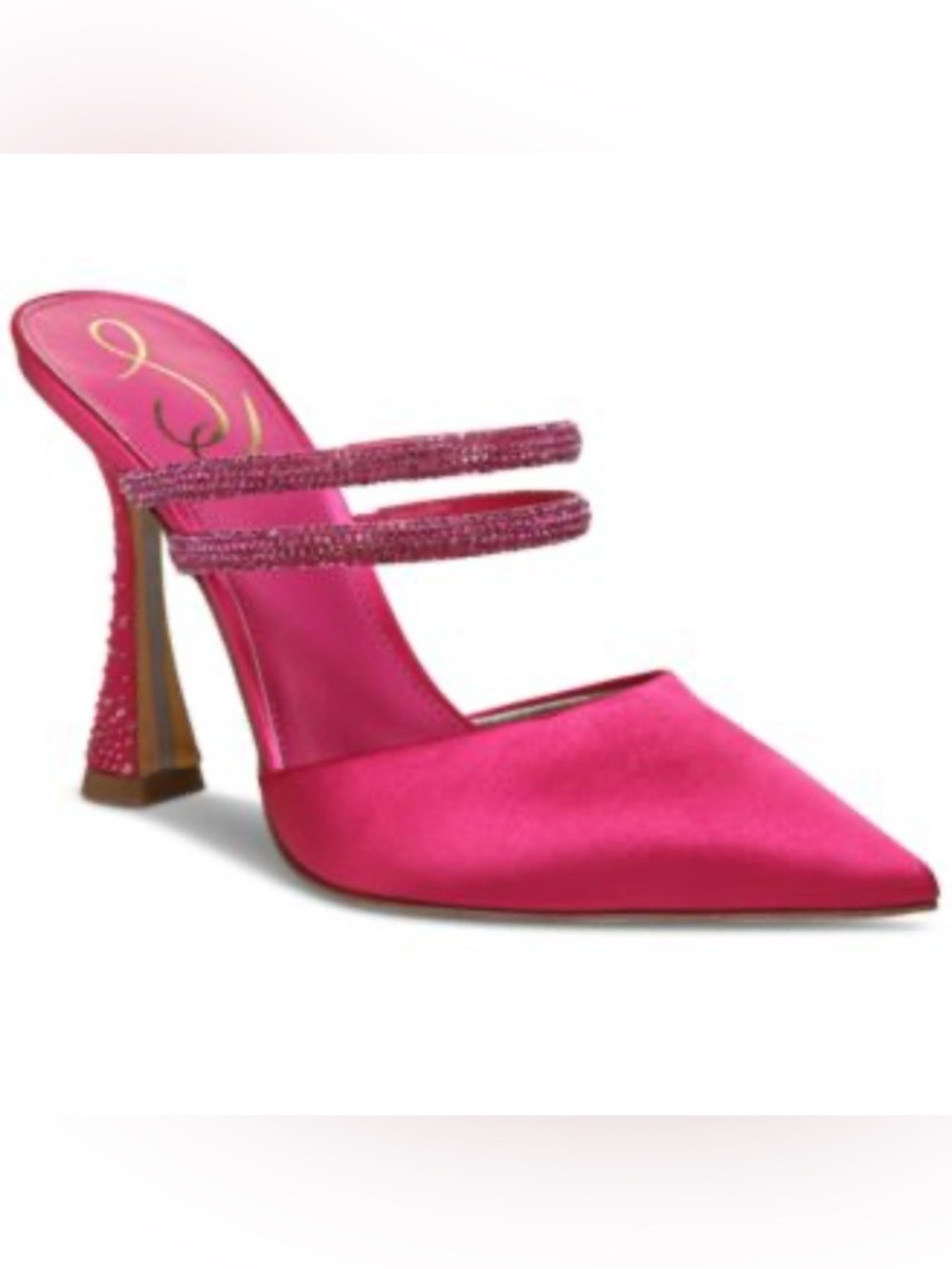 Sam Edelman Fuchsia Pointed-Toe Double-Strap Mules
